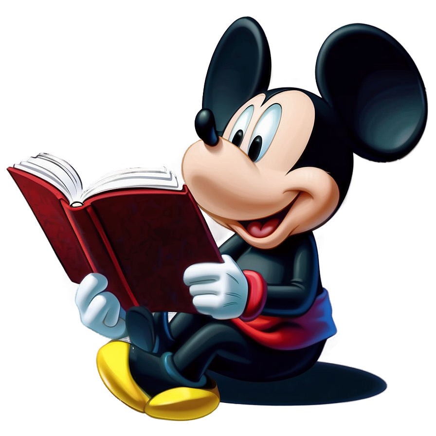 Mickey Mouse Reading Book Png Dfo PNG