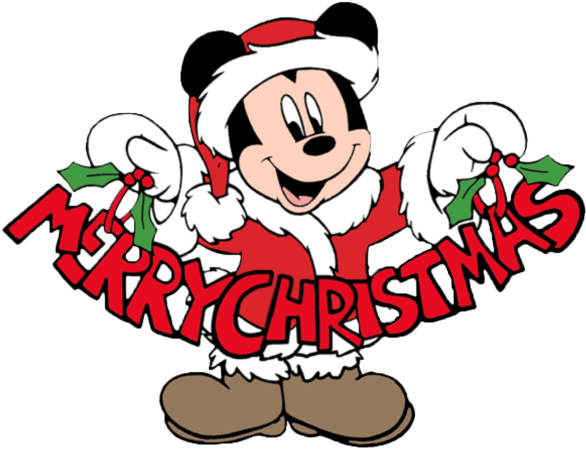 Mickey Mouse Santa Christmas Clip Art PNG