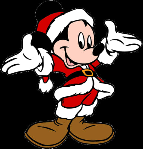 Mickey Mouse Santa Costume PNG