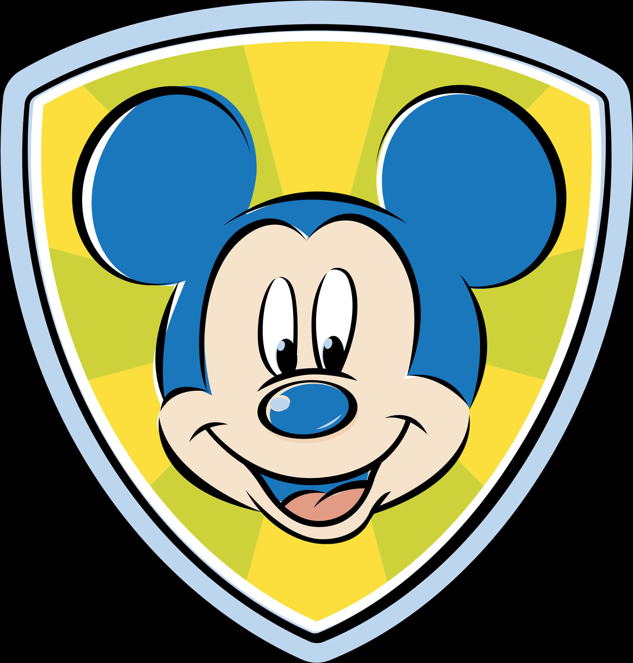 Mickey Mouse Shield Face Graphic PNG