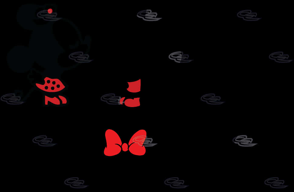 Mickey Mouse Silhouette Pattern PNG