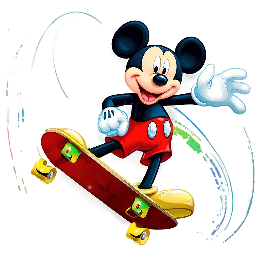 Download Mickey Mouse Skateboarding Png Pya | Wallpapers.com