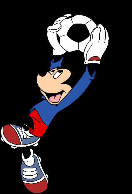 Mickey Mouse Soccer Player Cartoon PNG