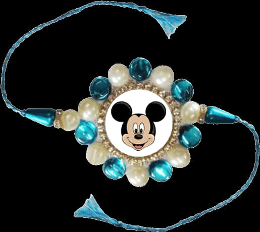 Mickey Mouse Themed Rakhi Design PNG
