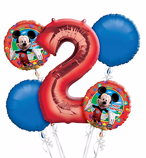 Mickey Mouse2nd Birthday Balloons PNG