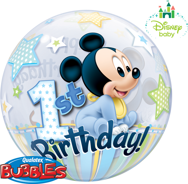 Mickey Mouse_ First Birthday_ Balloon PNG