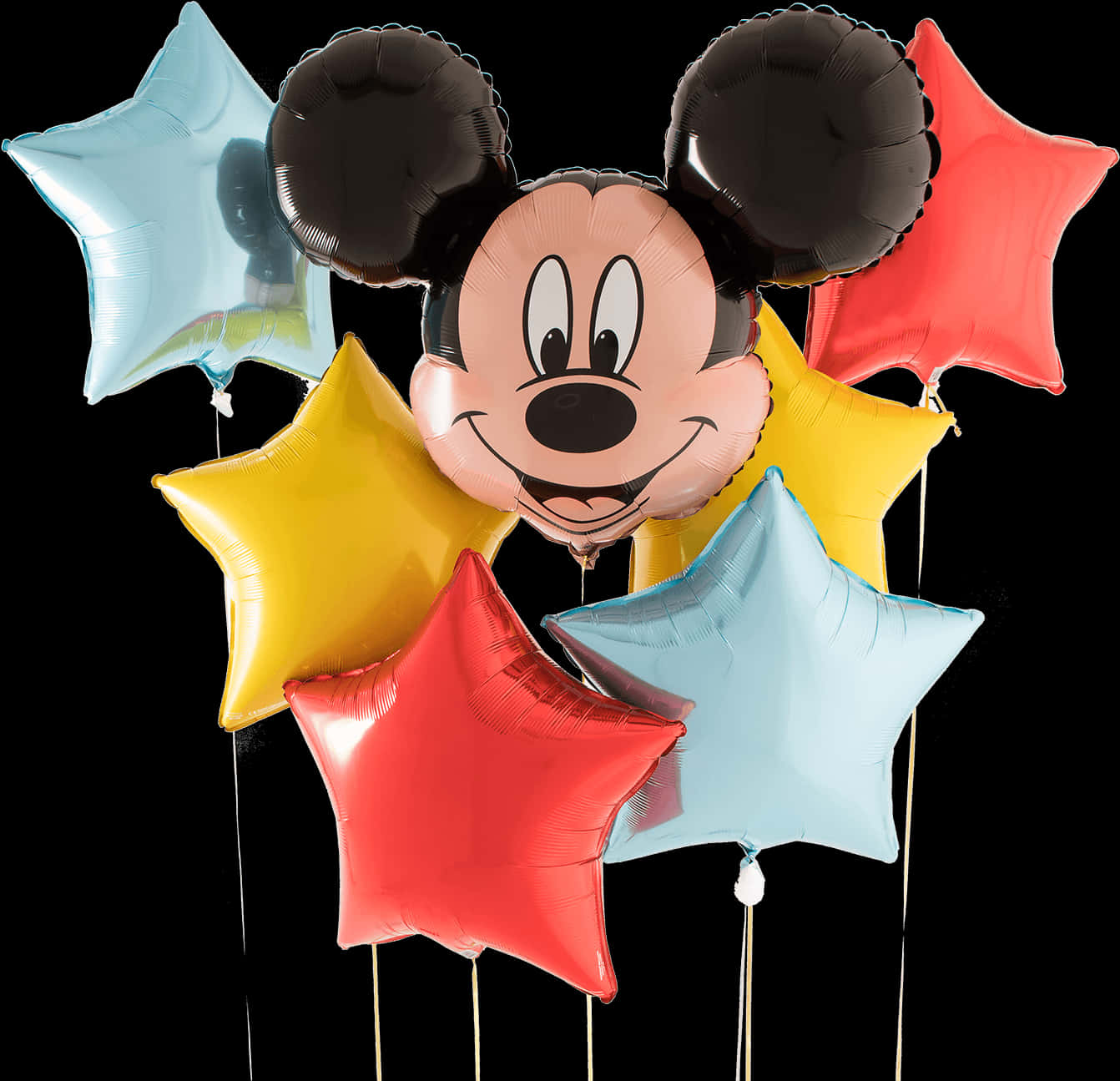 Mickey Mouseand Star Balloons PNG