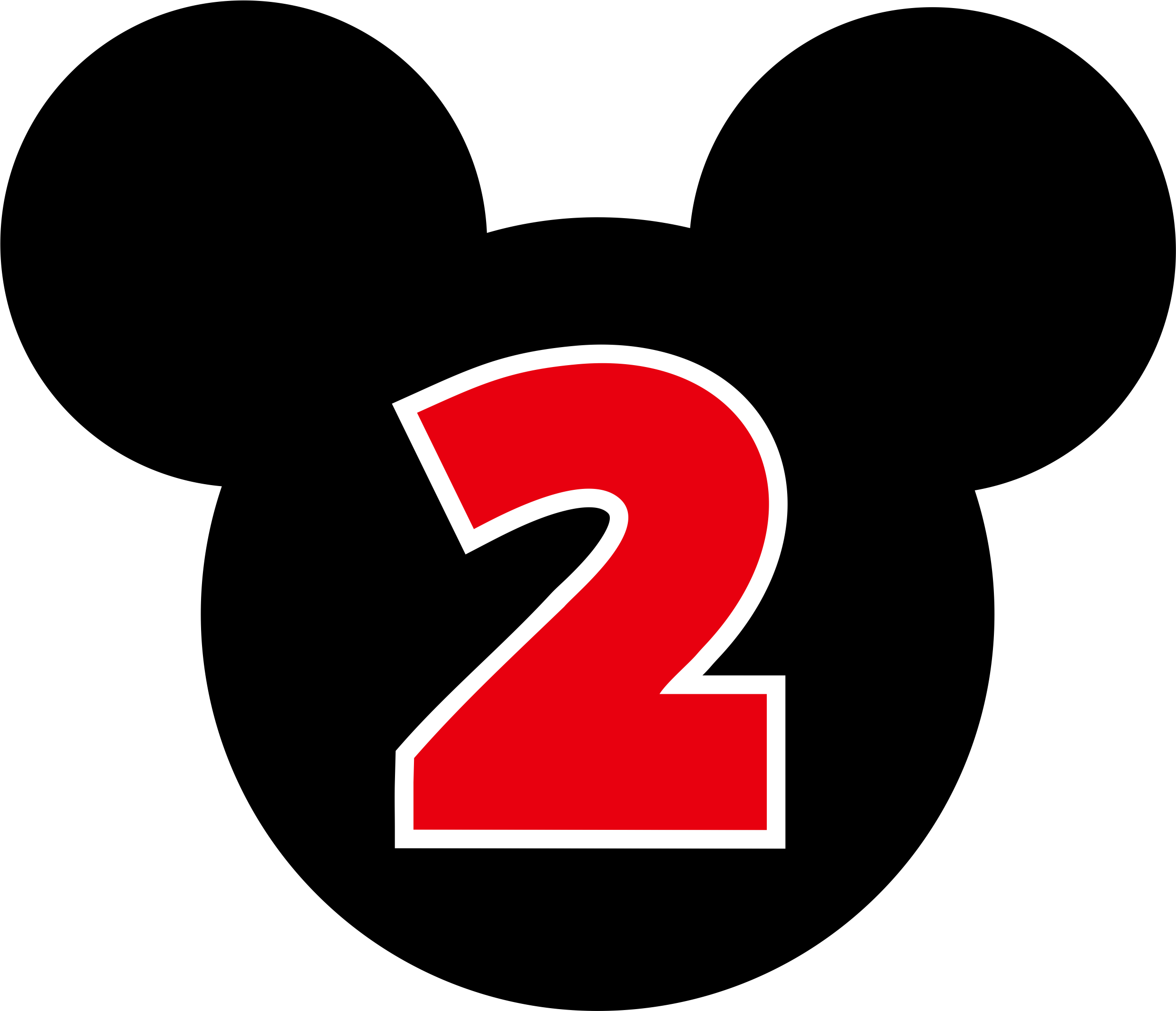 Mickey Number2 Graphic PNG