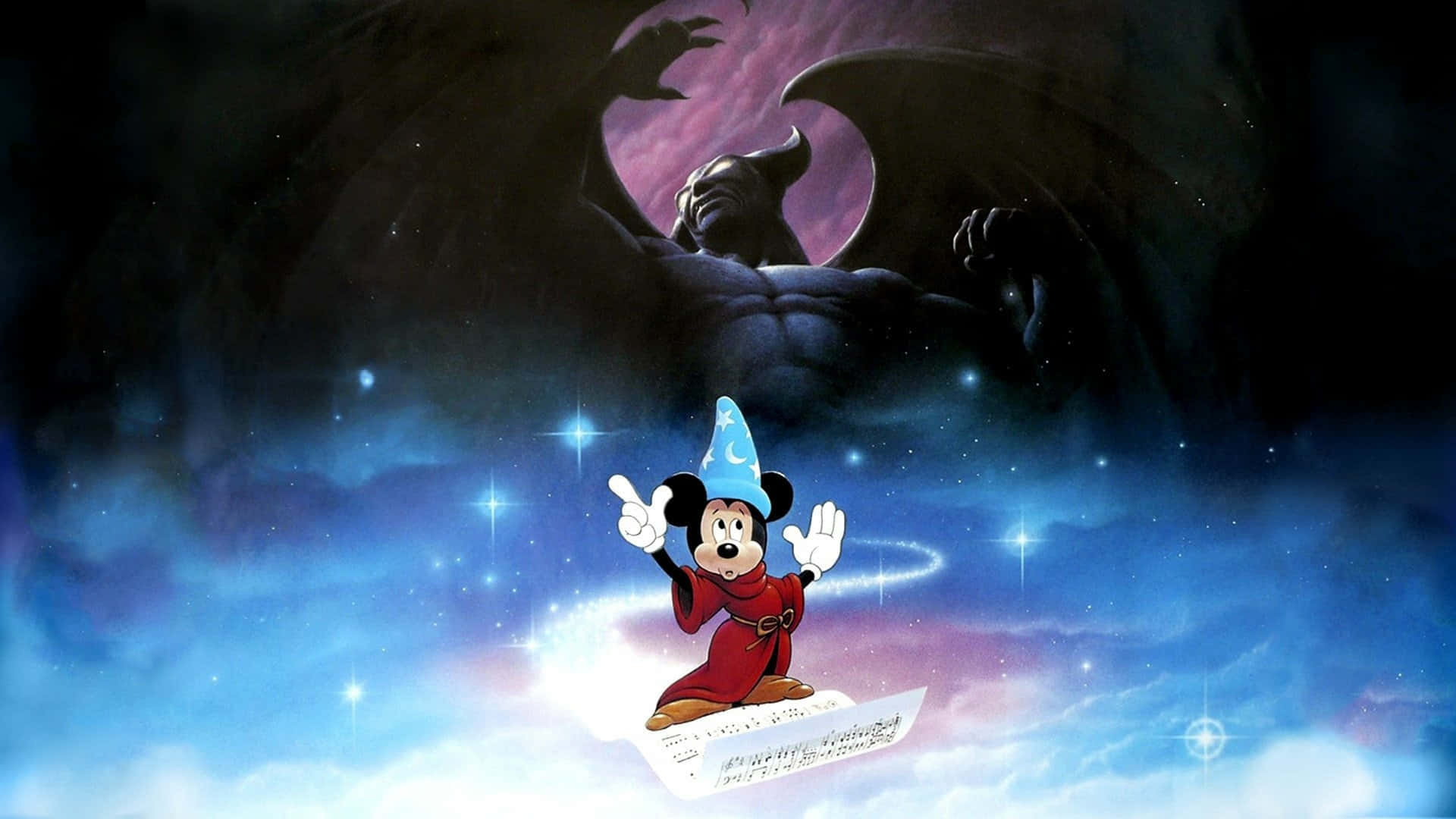 Mickey Tovenaar Fantasia Scène Achtergrond