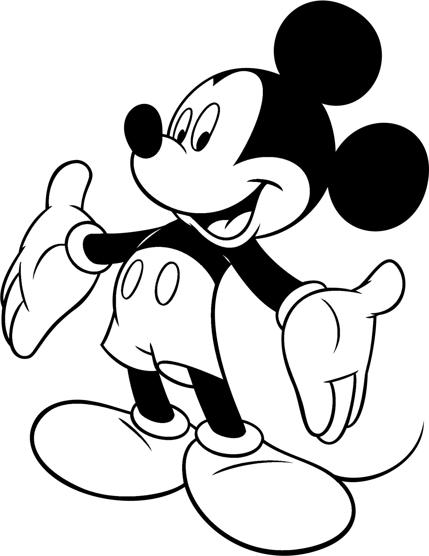 Mickey_ Mouse_ Classic_ Pose_ Vector PNG