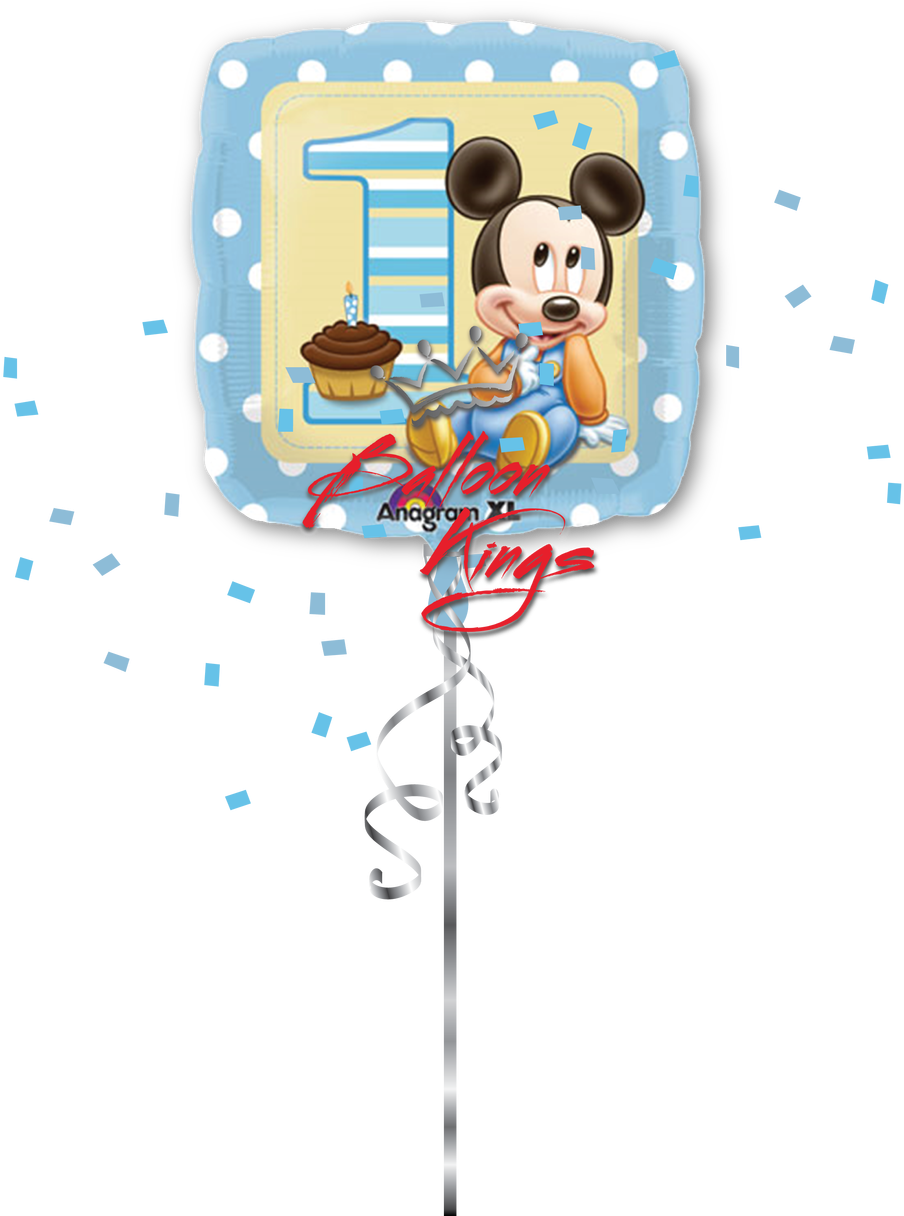 Mickey_ Mouse_ First_ Birthday_ Balloon PNG