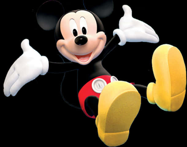 Mickey_ Mouse_ Happy_ Pose PNG
