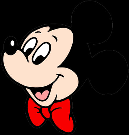 Mickey_ Mouse_ Smiling_ Face_ Vector PNG