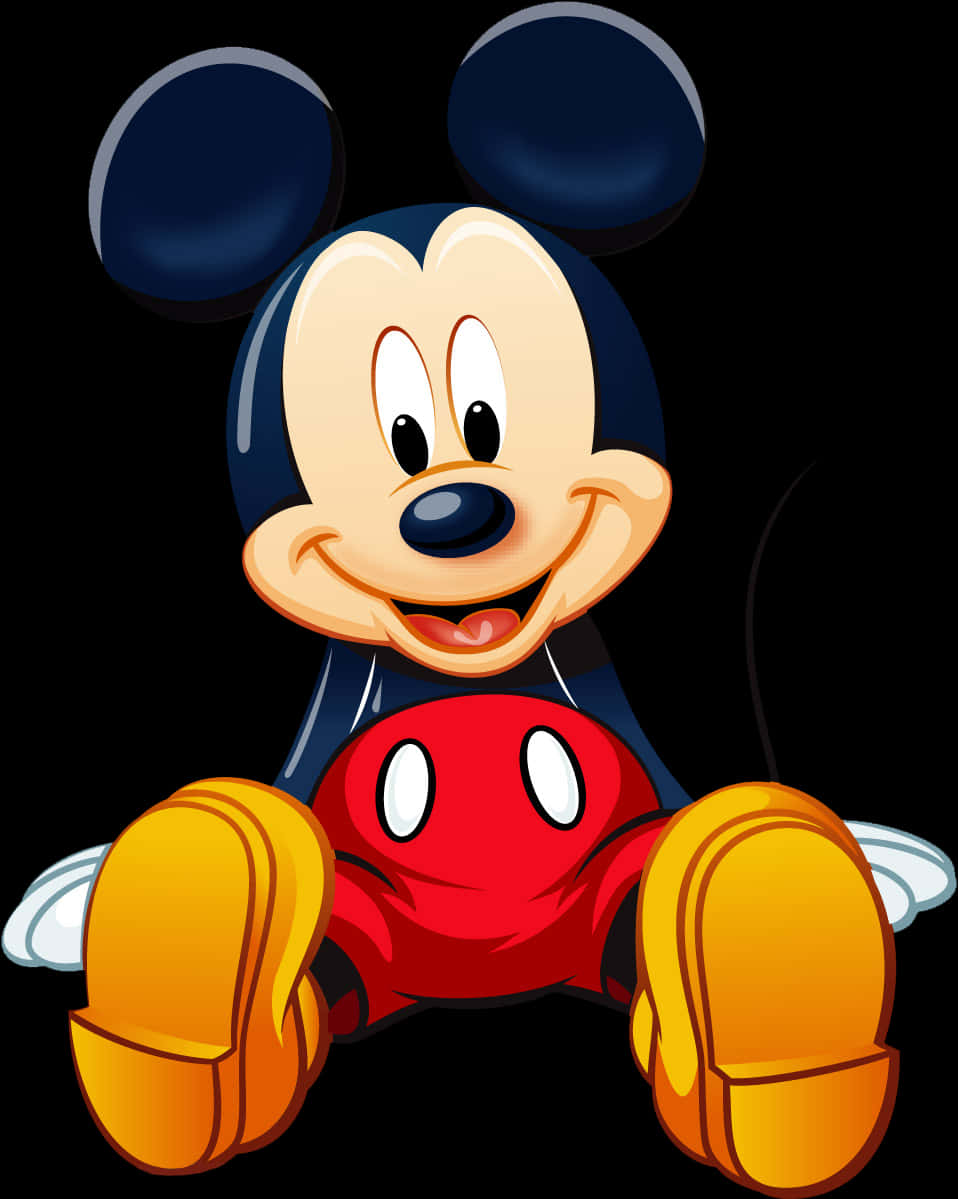 Mickey_ Mouse_ Smiling_ Vector PNG