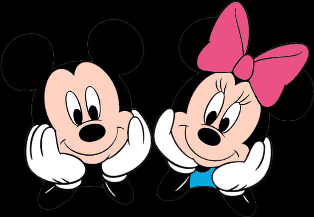Mickeyand Minnie Faces PNG