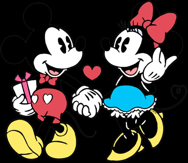 Download Mickeyand Minnie Love Illustration | Wallpapers.com