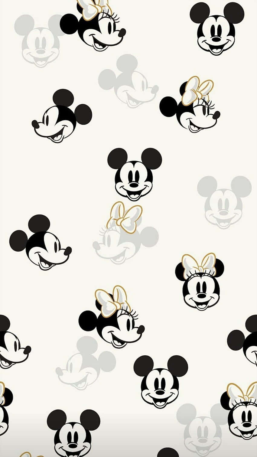 Mickeyand Minnie Pattern Wallpaper Wallpaper