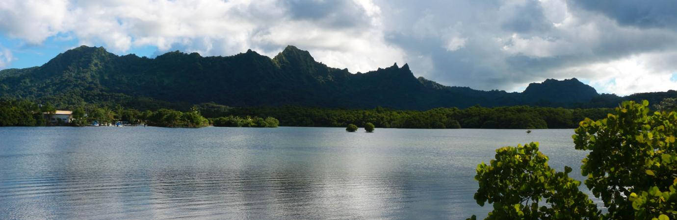 Mikronesiainsel Wolken Berge Wallpaper