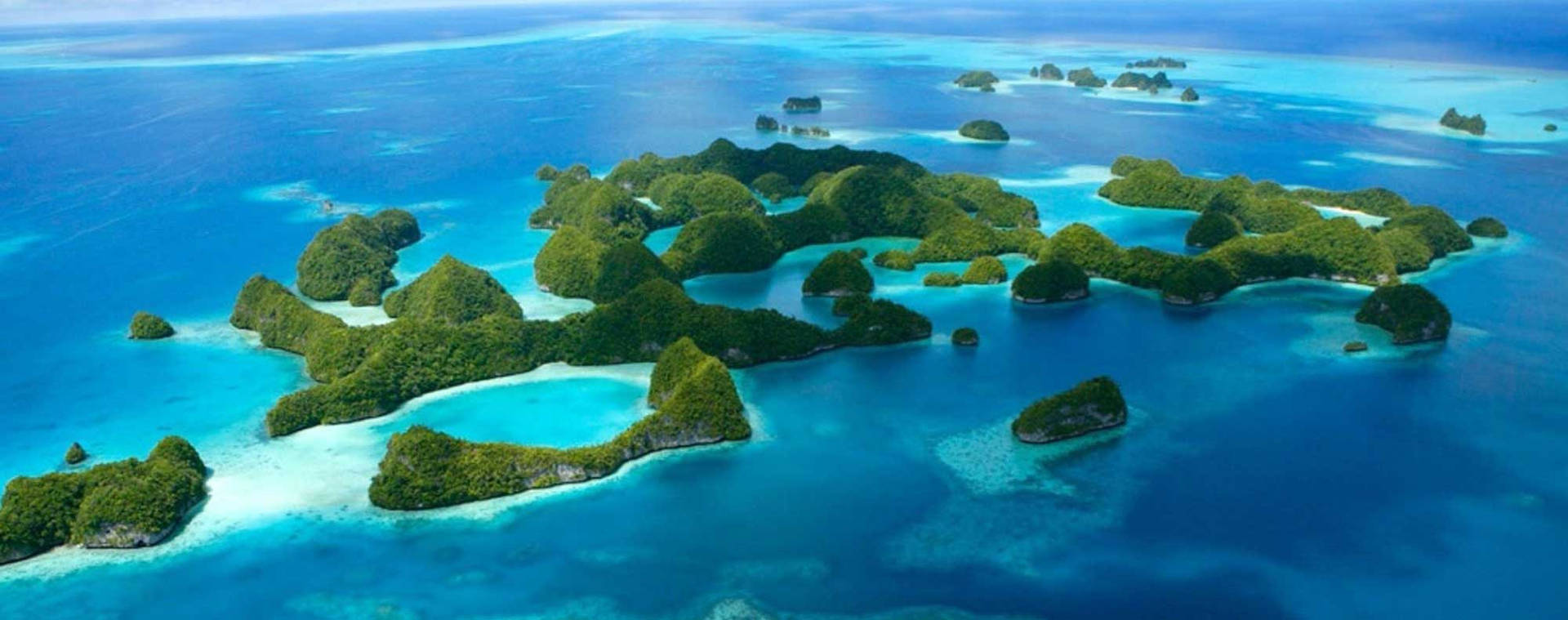 Wallpaper - Micronesia Palau smukke klippeøer tapet Wallpaper