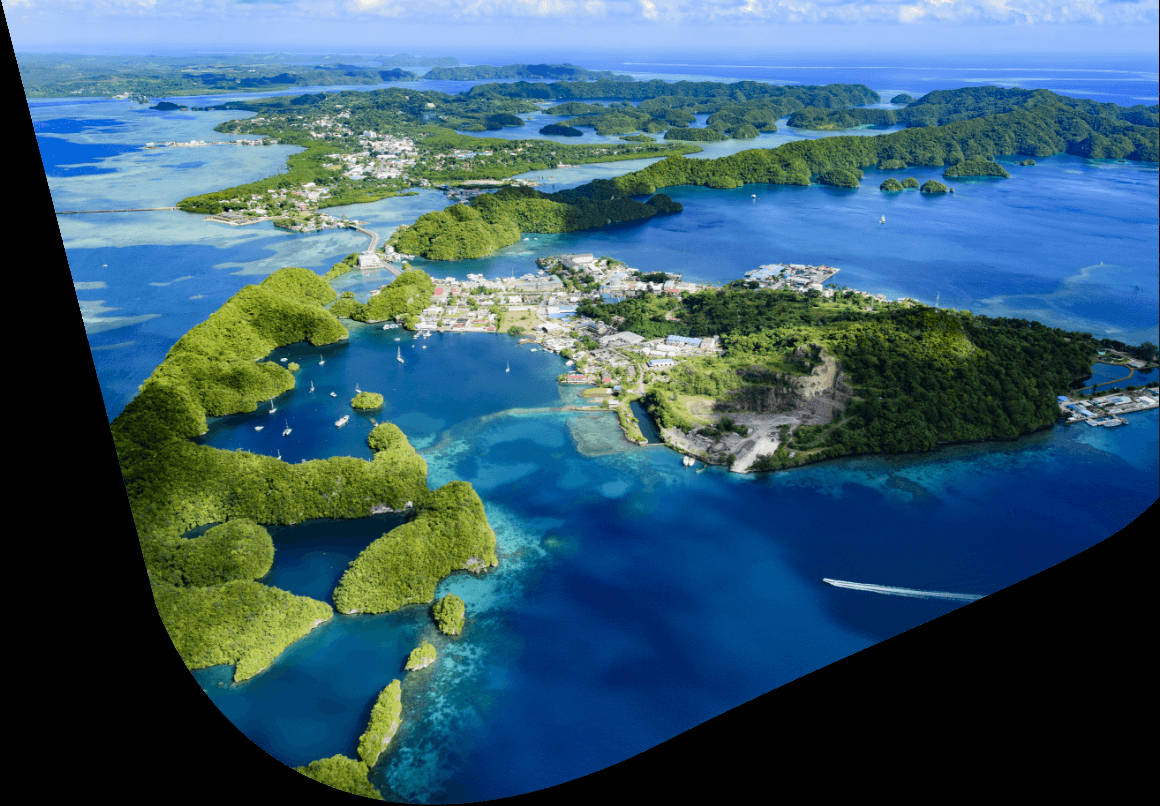 Stunning View of Malakal Island, Micronesia Wallpaper