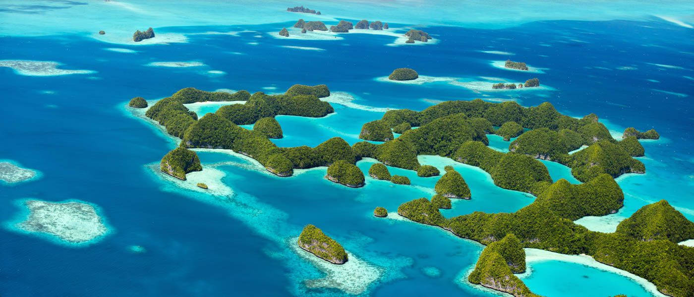 Micronesia Small Islands Aerial View Wallpaper