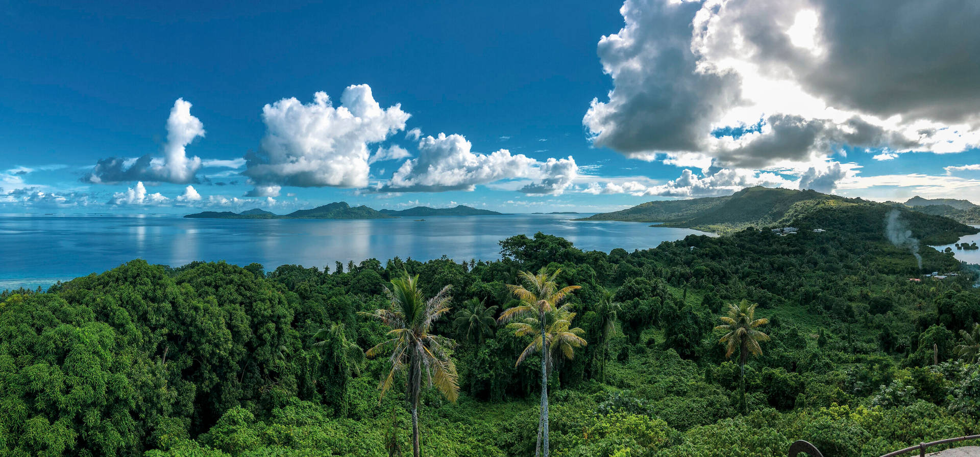 Micronesiatropische Inseln Bewölkter Himmel Wallpaper