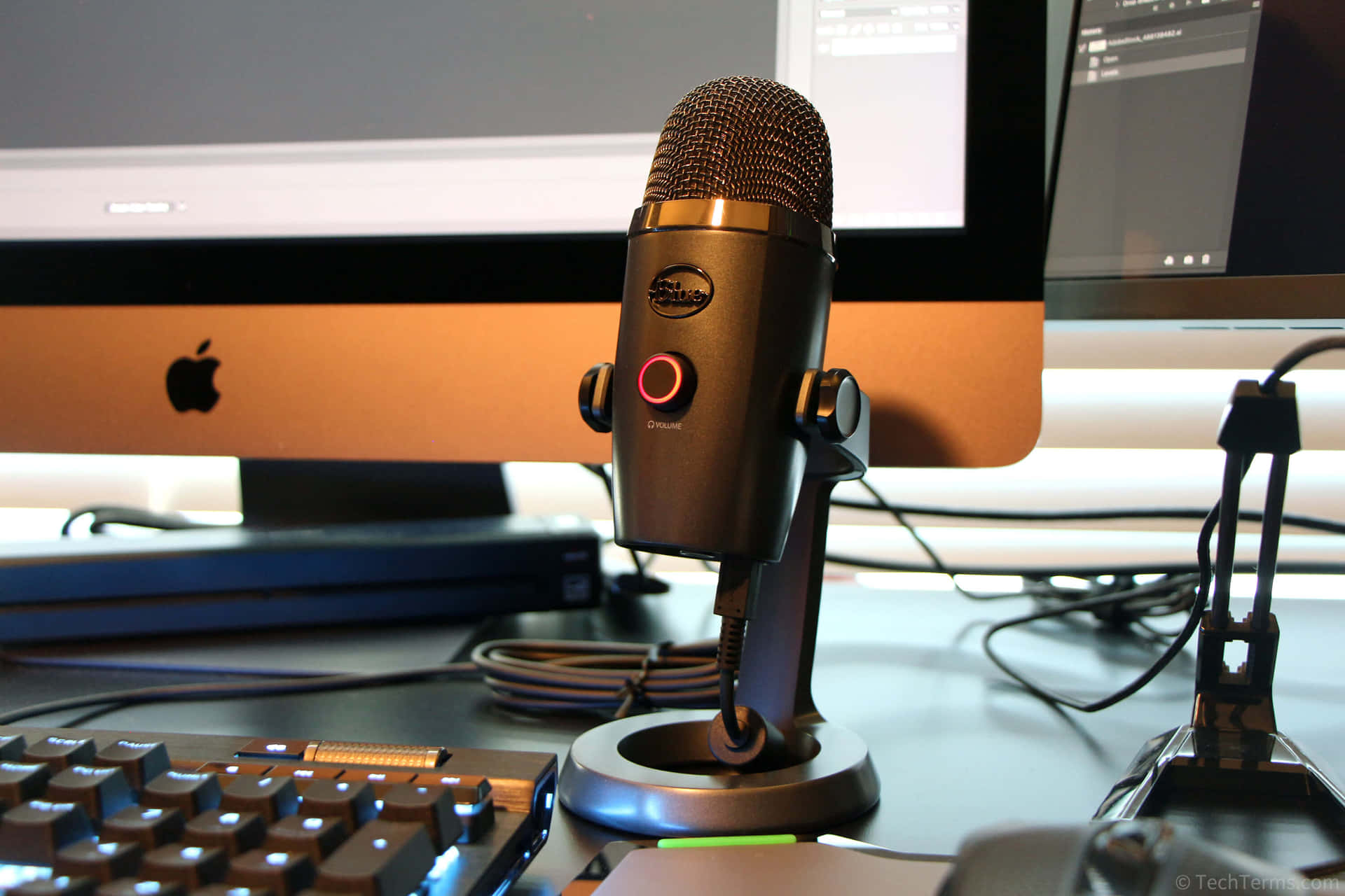 A Microphone On A Desk