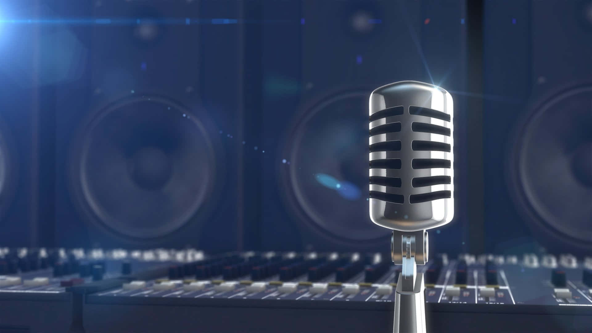 Microphone And Mixing Console Wallpaper