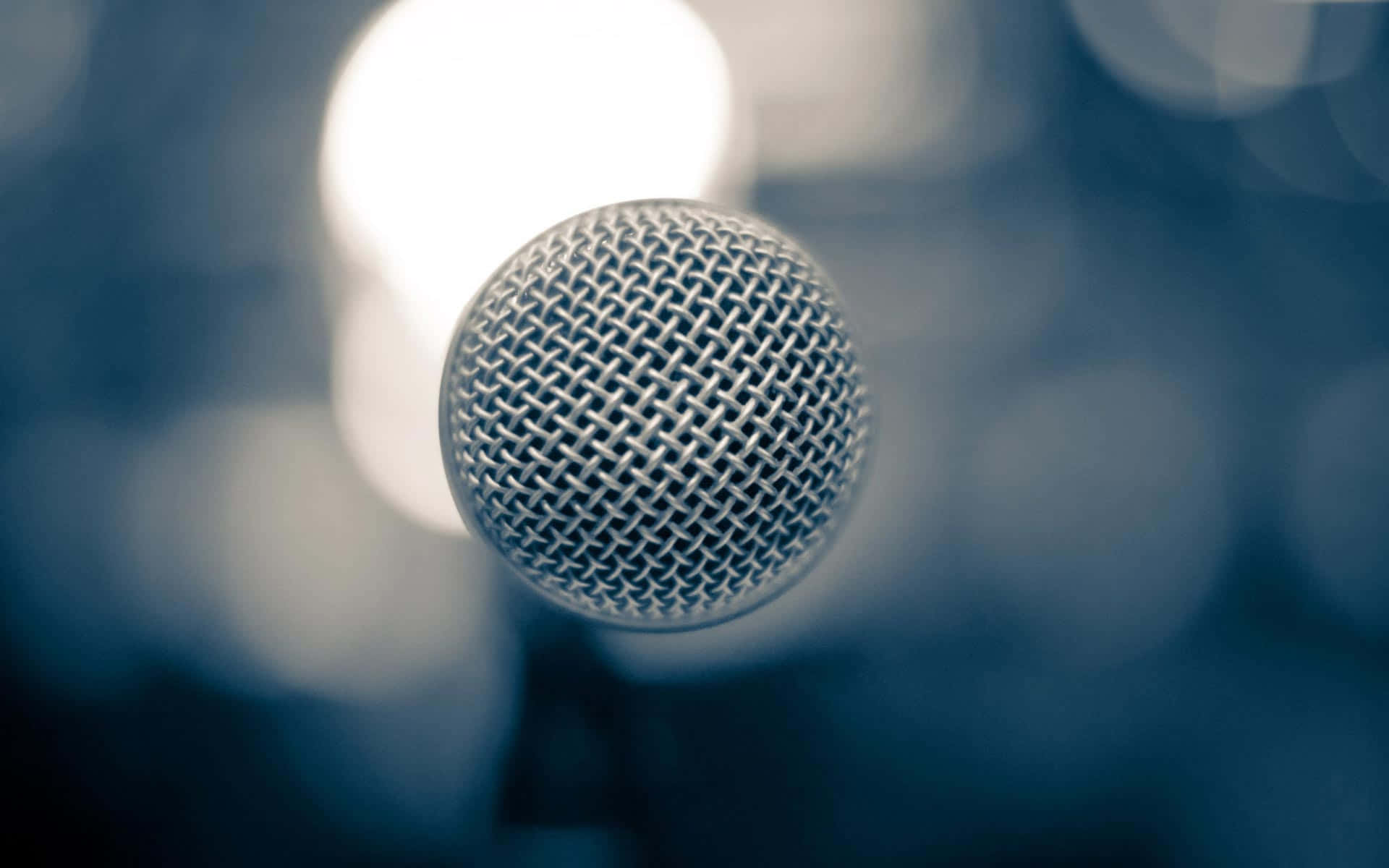 A Microphone With A Blurred Background