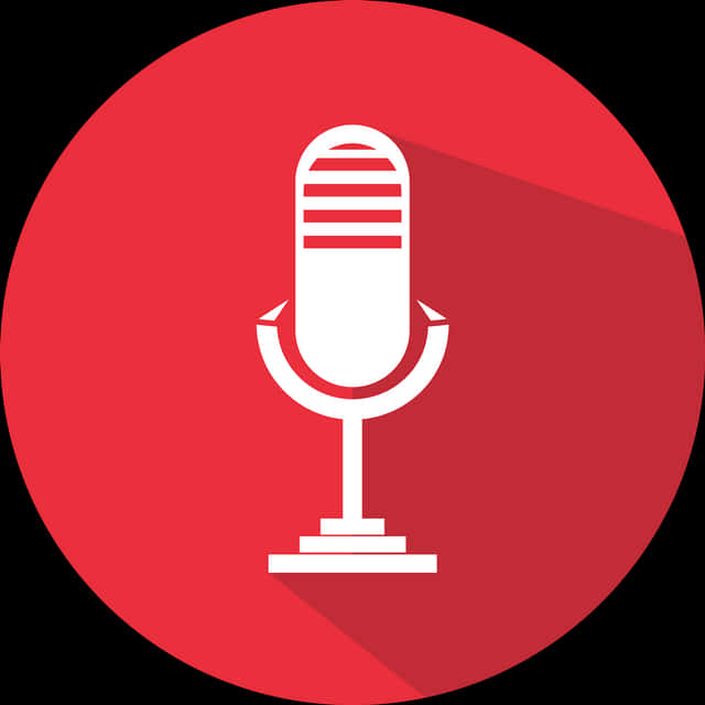 Microphone Icon Red Background PNG