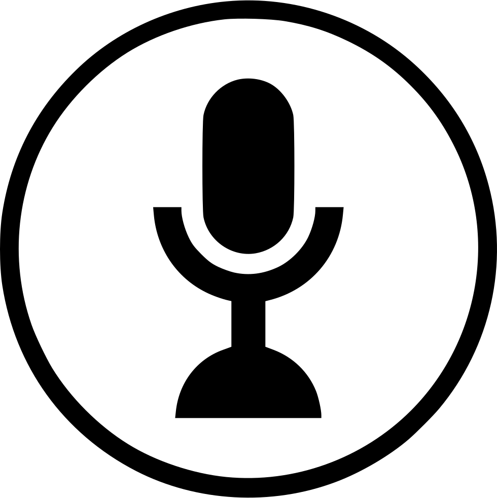 Microphone Icon Simple Black PNG