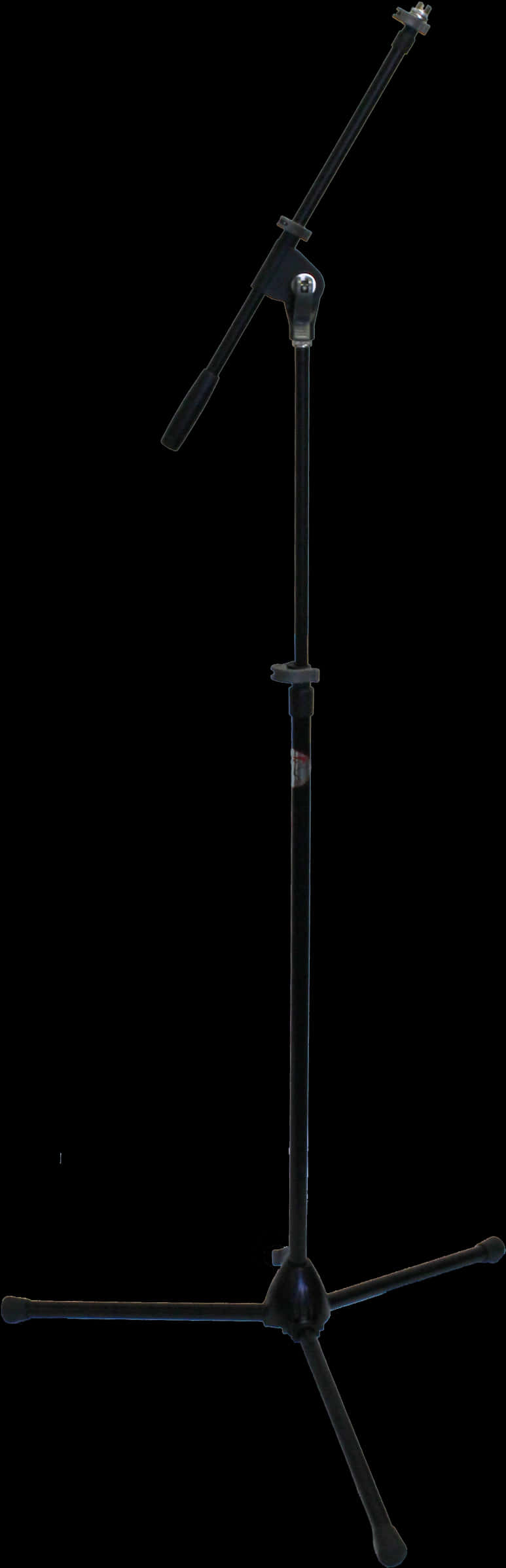 Microphone Stand Isolatedon Black PNG