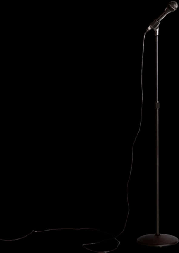 Microphone Stand Silhouette PNG