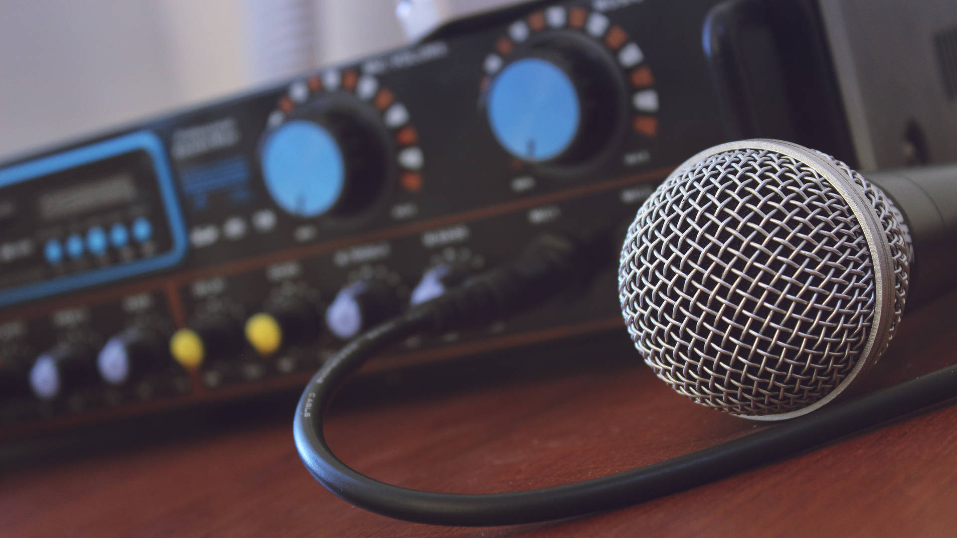 Microphoneand Sound Mixer Setup SVG