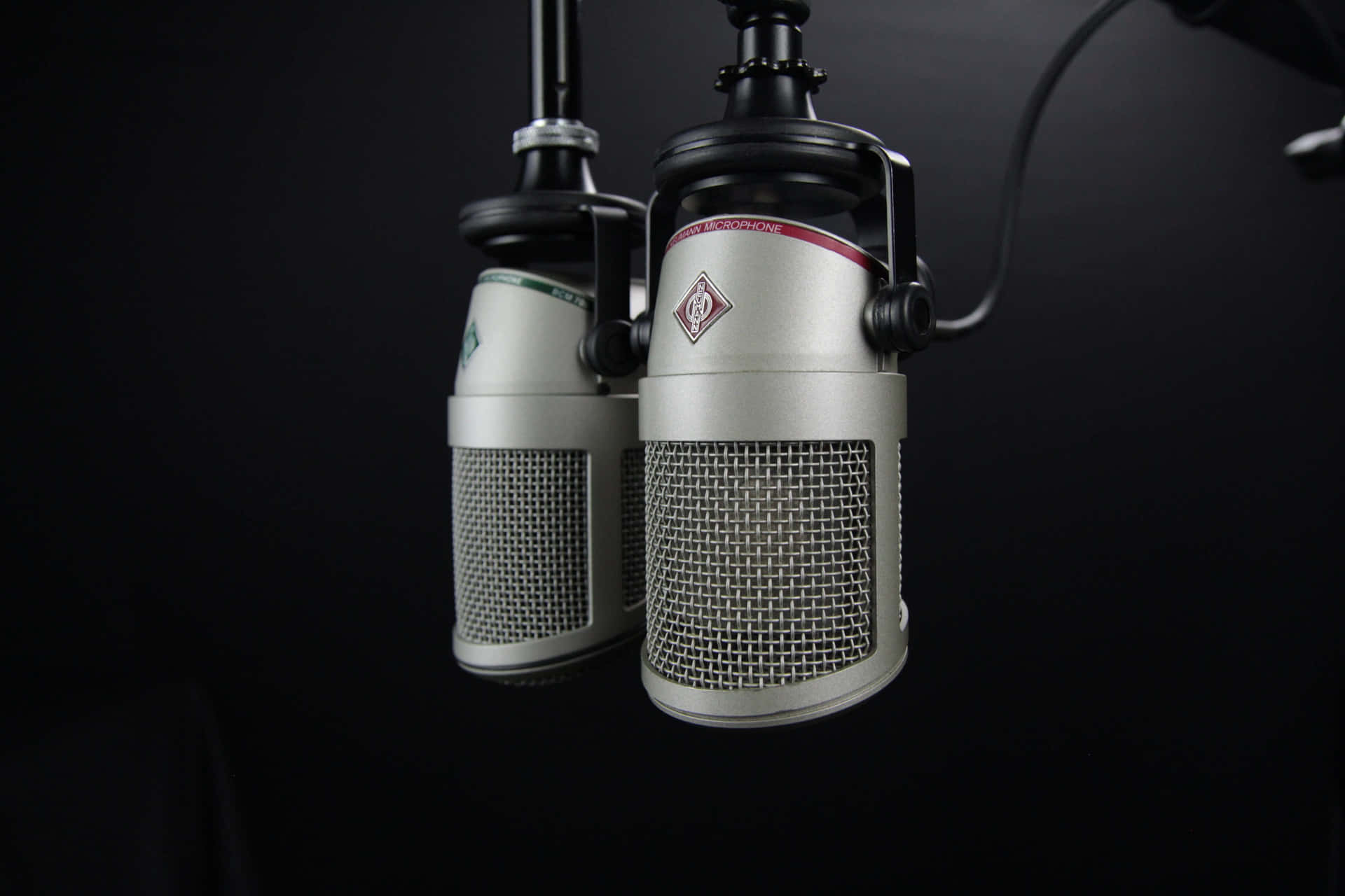 Audio Recording Podcast Microphones Background