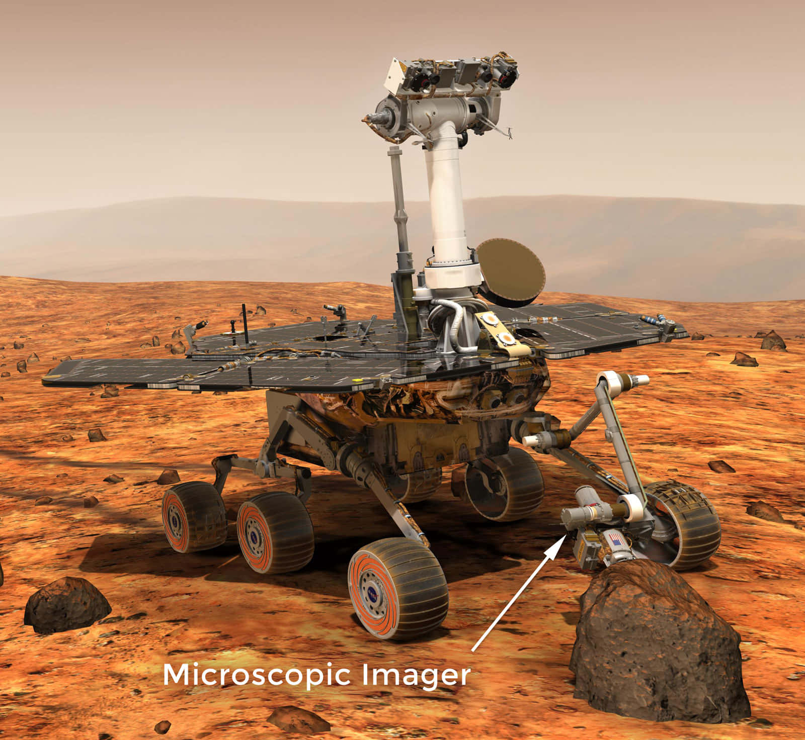 An Artist's Rendering Of The Rover On Mars