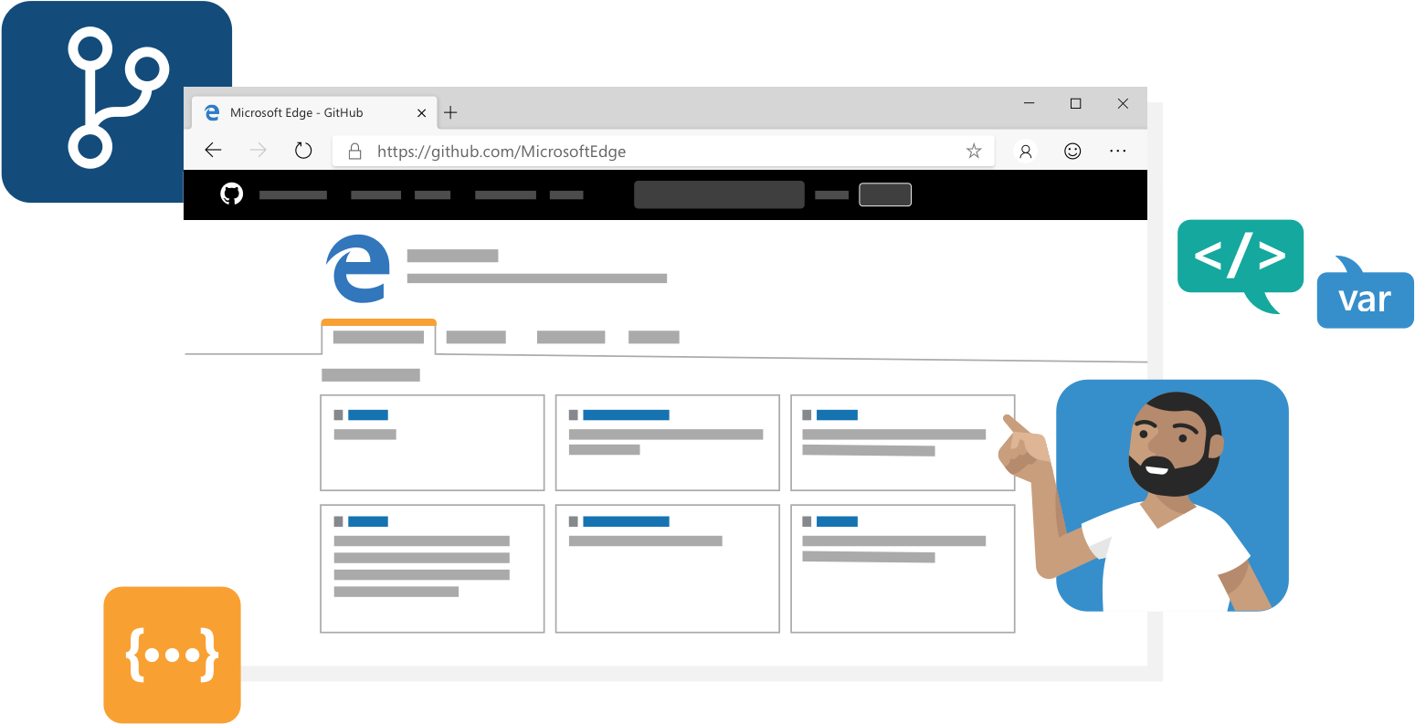 Microsoft Edge Git Hub Presentation PNG