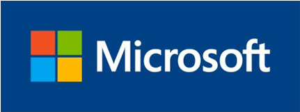 Microsoft Logo Blue Background PNG