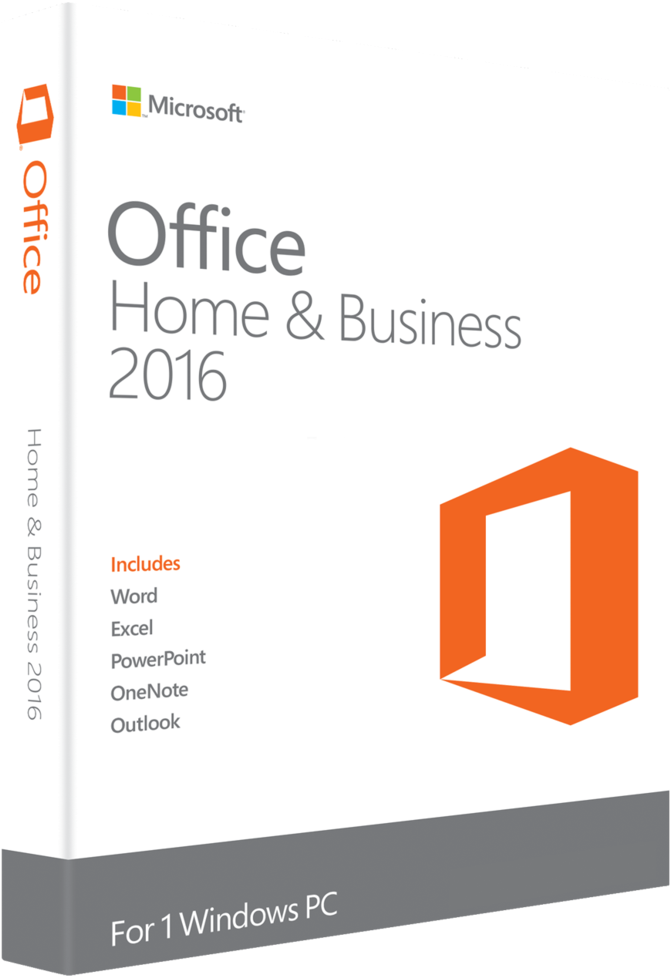 Microsoft Office Homeand Business2016 Box PNG