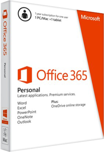 Microsoft Office365 Personal Box PNG