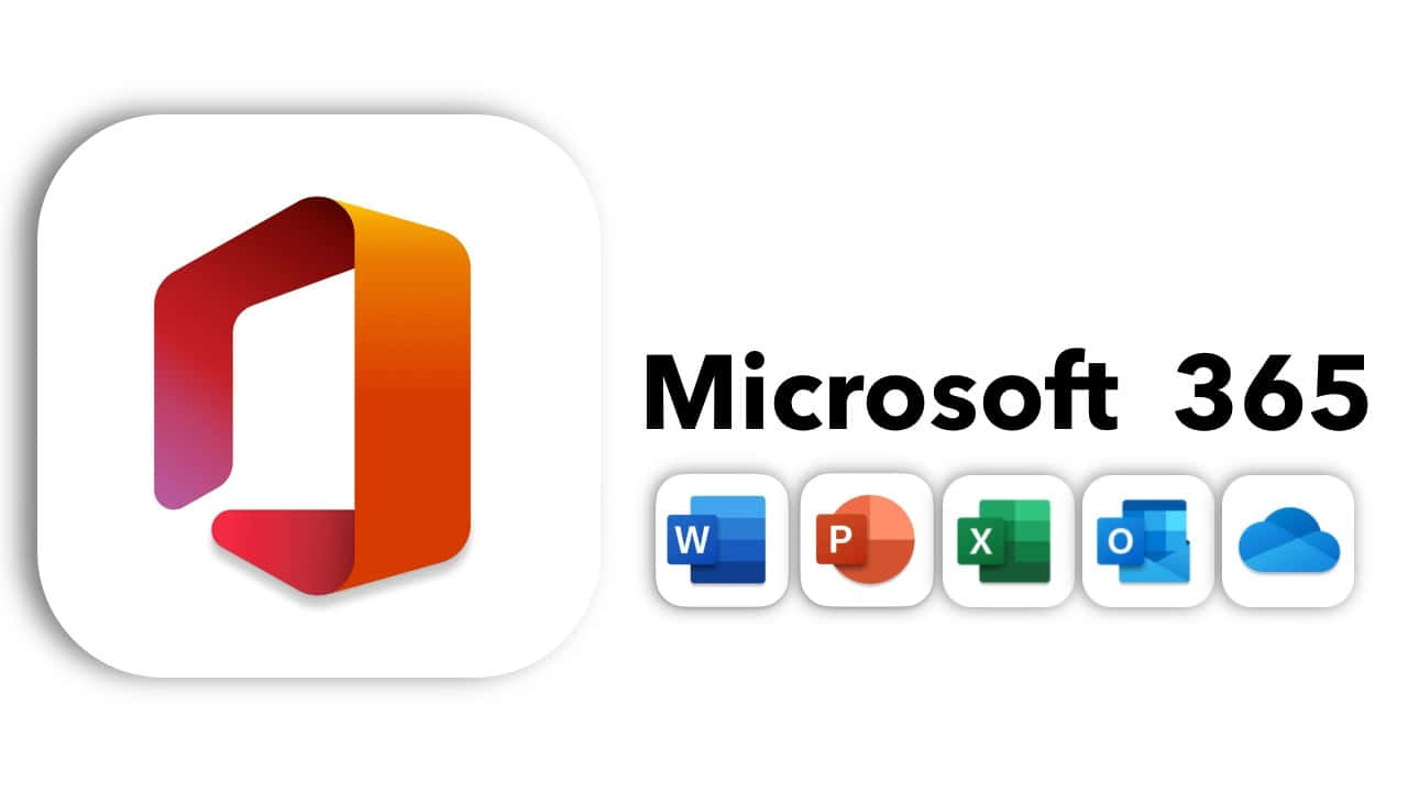 Download Microsoft Office 365 Logo With Different Icons | Wallpapers.com