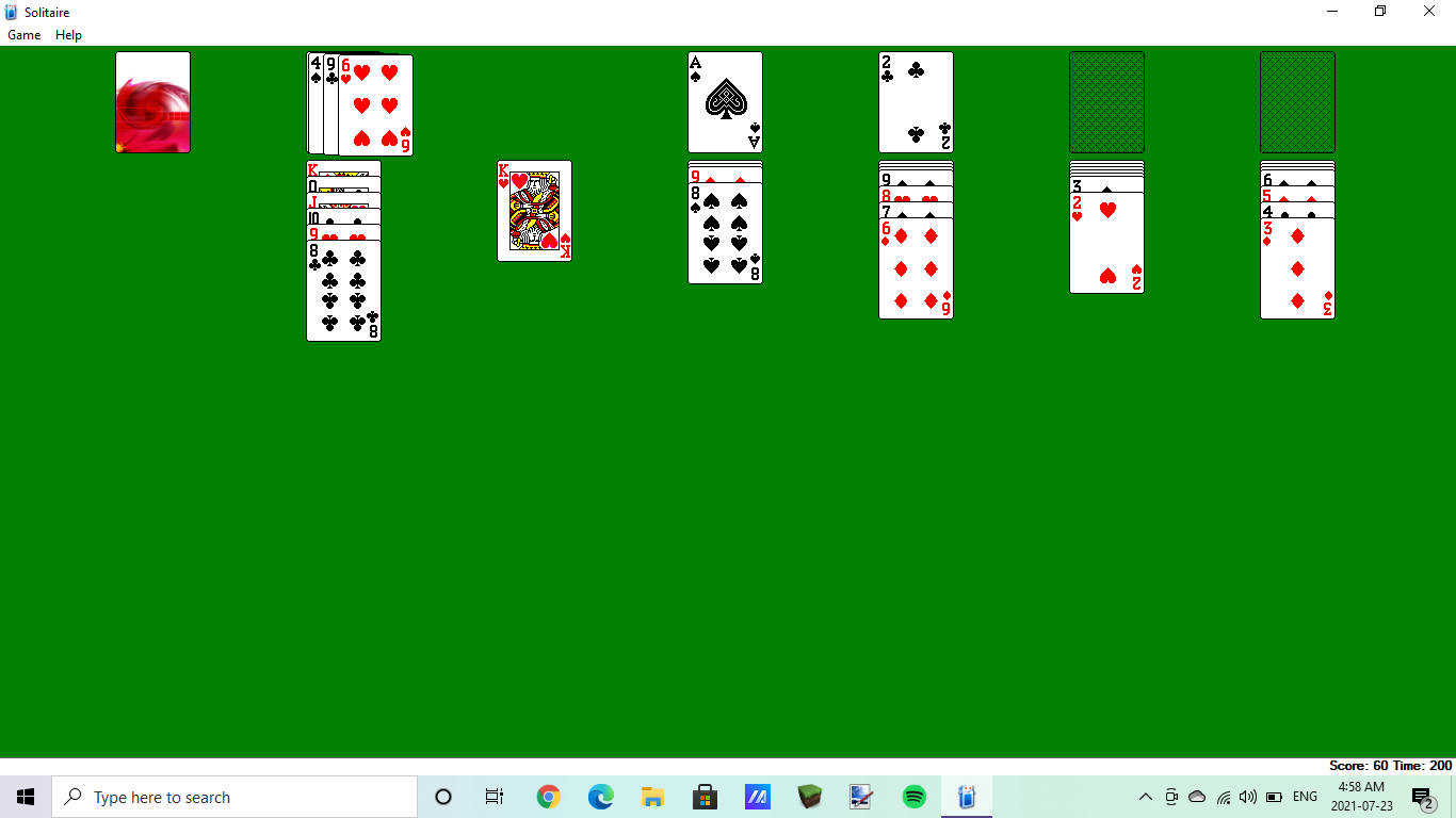 Microsoft Solitaire Basic Computer Game Tapet: Oplev det klassiske Microsoft Solitaire-spil på enhver enhed! Wallpaper