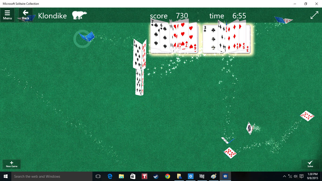 Microsoftsolitaire-kartenspiel Computerspiel Wallpaper