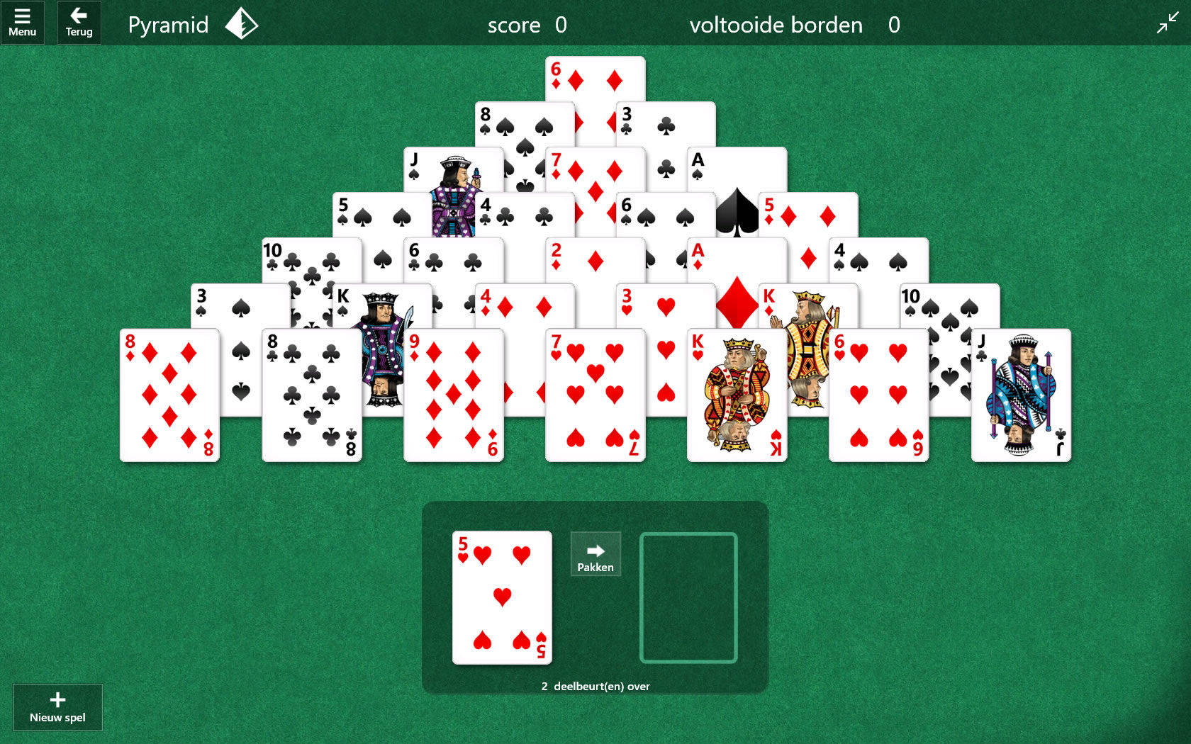 Microsoft Solitaire Pyramid Card Collection Wallpaper