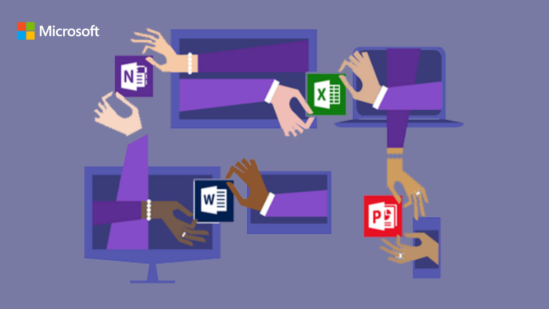 Microsoft Teams Application Illustration Background
