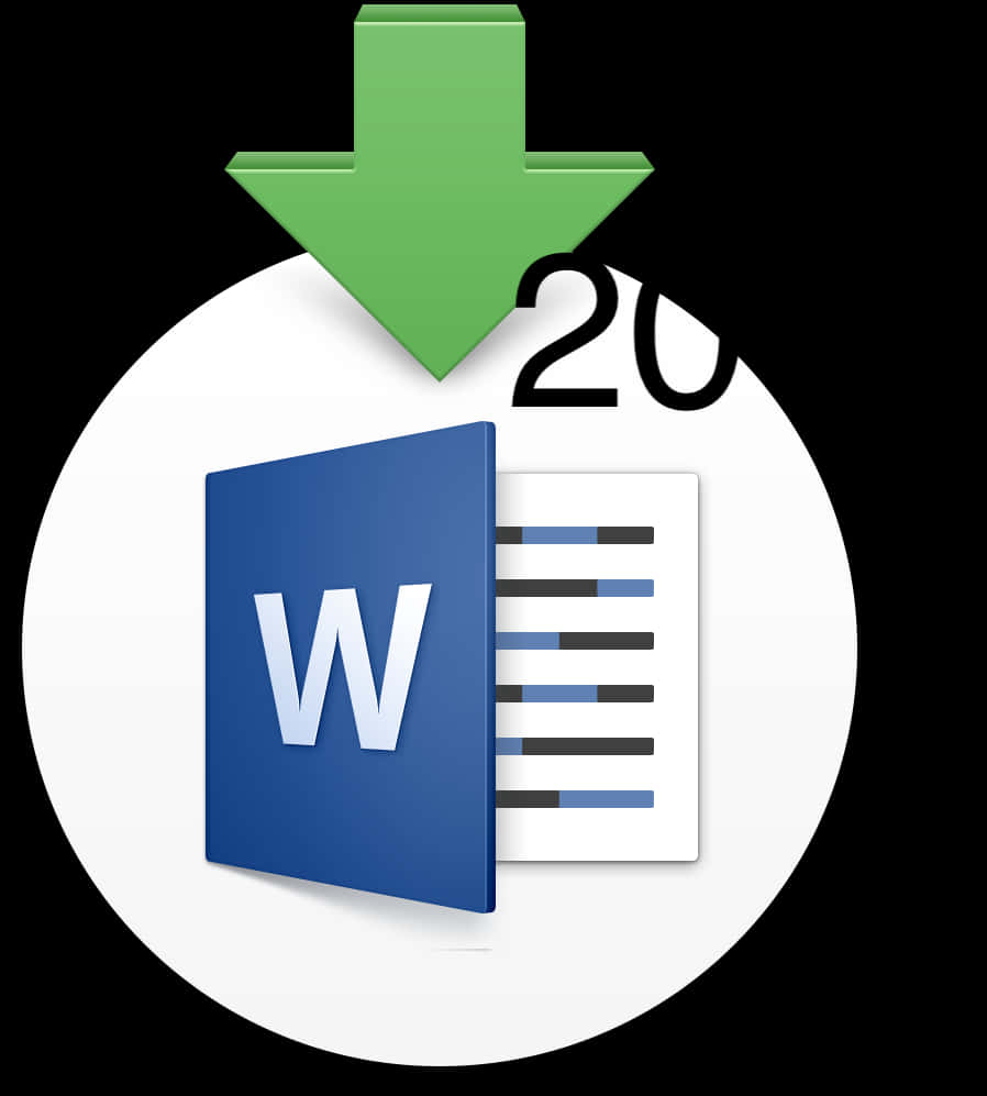 Microsoft Word Download Icon PNG
