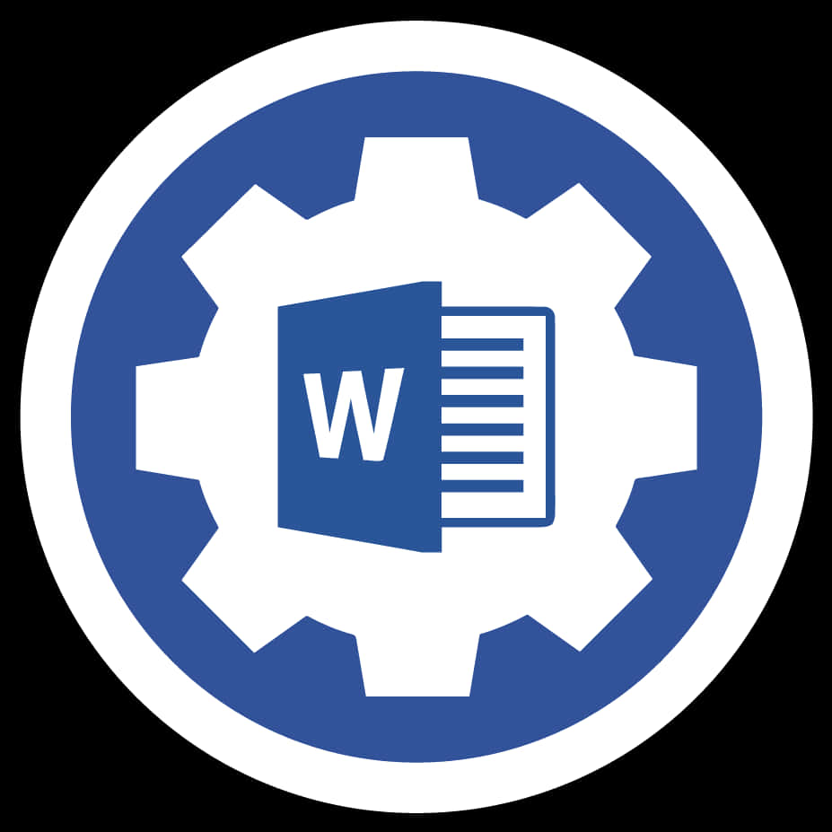 Microsoft Word Gear Logo PNG