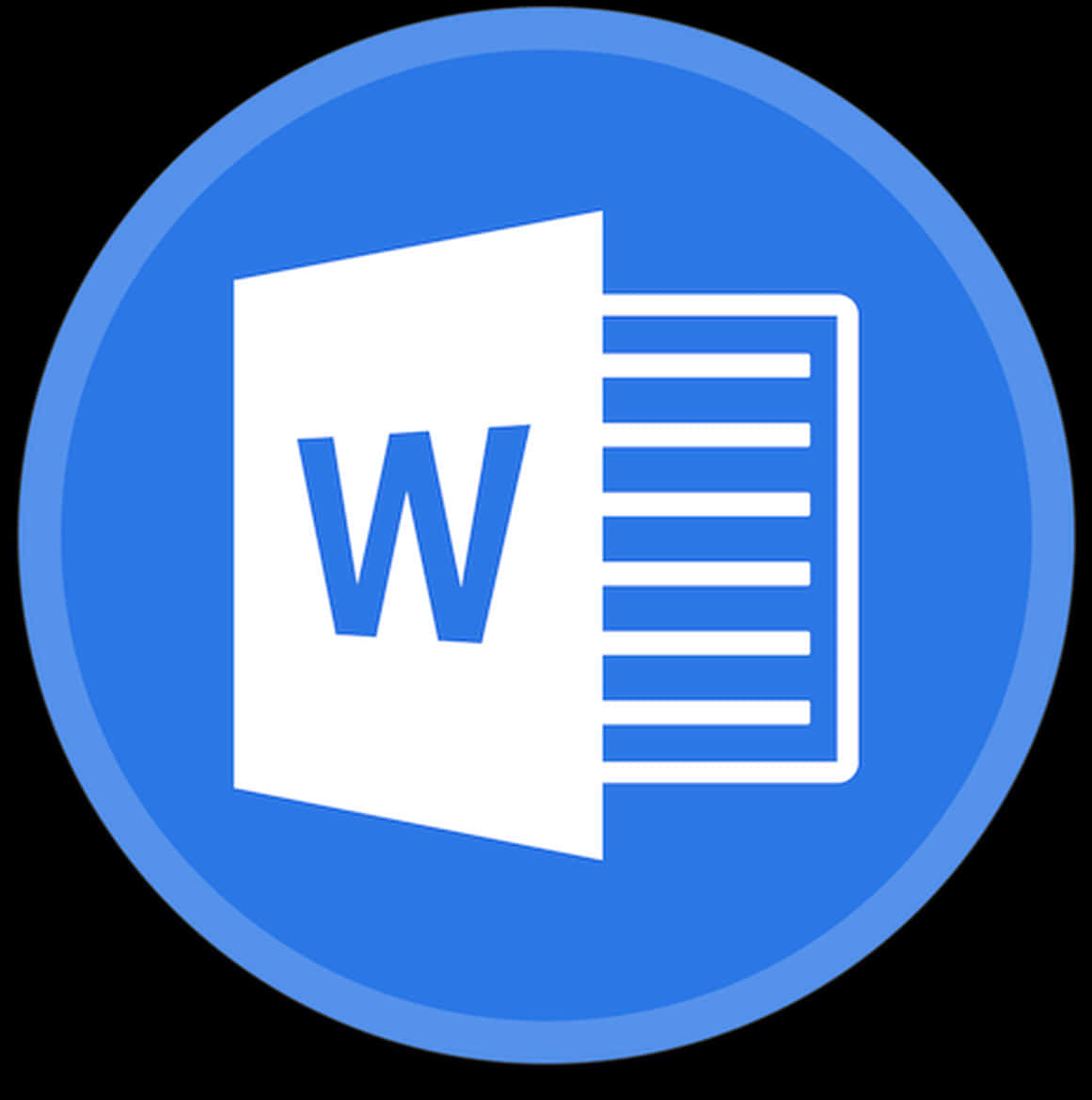 Download Microsoft Word Logo Icon | Wallpapers.com