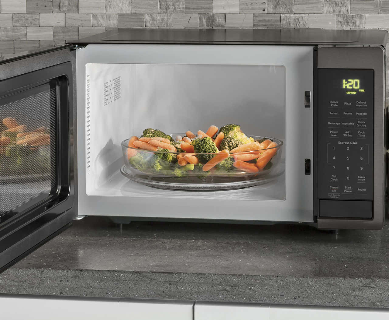 Cook food quickly with a modern microwave