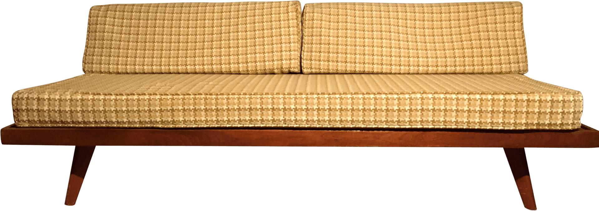 Mid Century Modern Yellow Sofa PNG